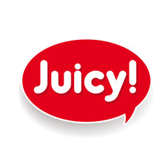 Juicy label vector red