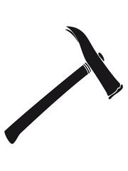 banging black hammer handyman craftsman nail gun hew small