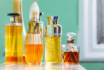 Vintage perfume bottles. 