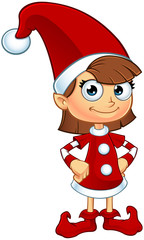 Girl Elf In Red Character