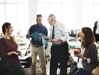 Business People Meeting Discussion Working Office Concept