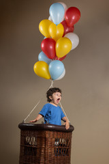 Little boy in a balloon