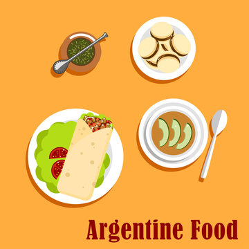 Argentine lunch and dessert food