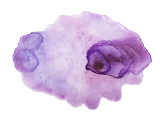 Blot painted with watercolors isolated on a white background.