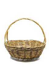 Obraz premium wicker basket isolated on white background