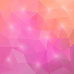 Obraz premium Abstract triangular mosaic pink background