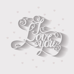 lettering "I love you."