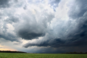 Fototapeta na wymiar Indiana Thunderstorm Landscape