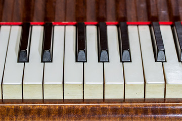 Old vintage piano keys 