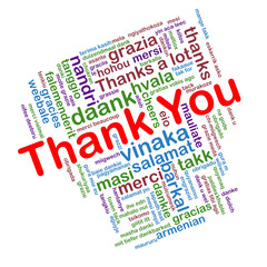Thank you word tags wordcloud
