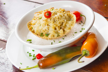 Cone crab appetizer