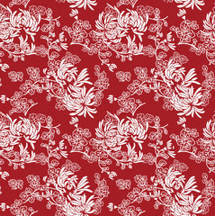 seamless mum drawings background