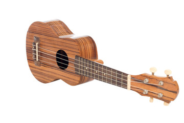 isolated ukulele on white background