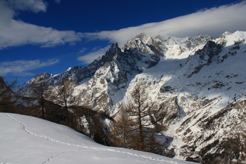 Monte Bianco, Courmayeur, Val Ferret e rifugio Bertone