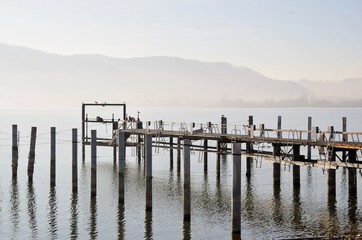 lake and pier