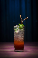 grenadine mojito trendy modern cocktail drink