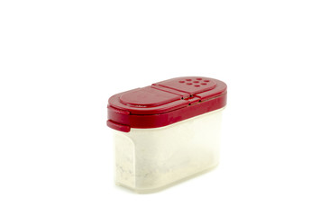 dusty single box plastic container isolated white background