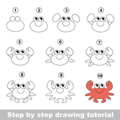 Crab. Drawing tutorial.