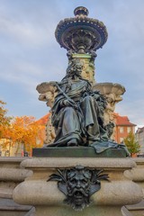Obraz premium Paulibrunnen Markgrafenbrunnen Erlangen