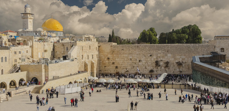 Western Wall in Jerusalem is a major Jewish sacred place 