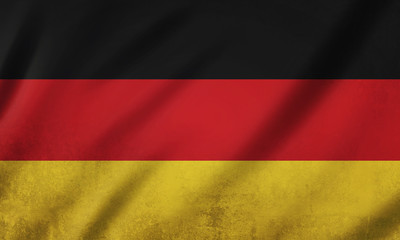 Flag of Germany, old  texture  vintage background