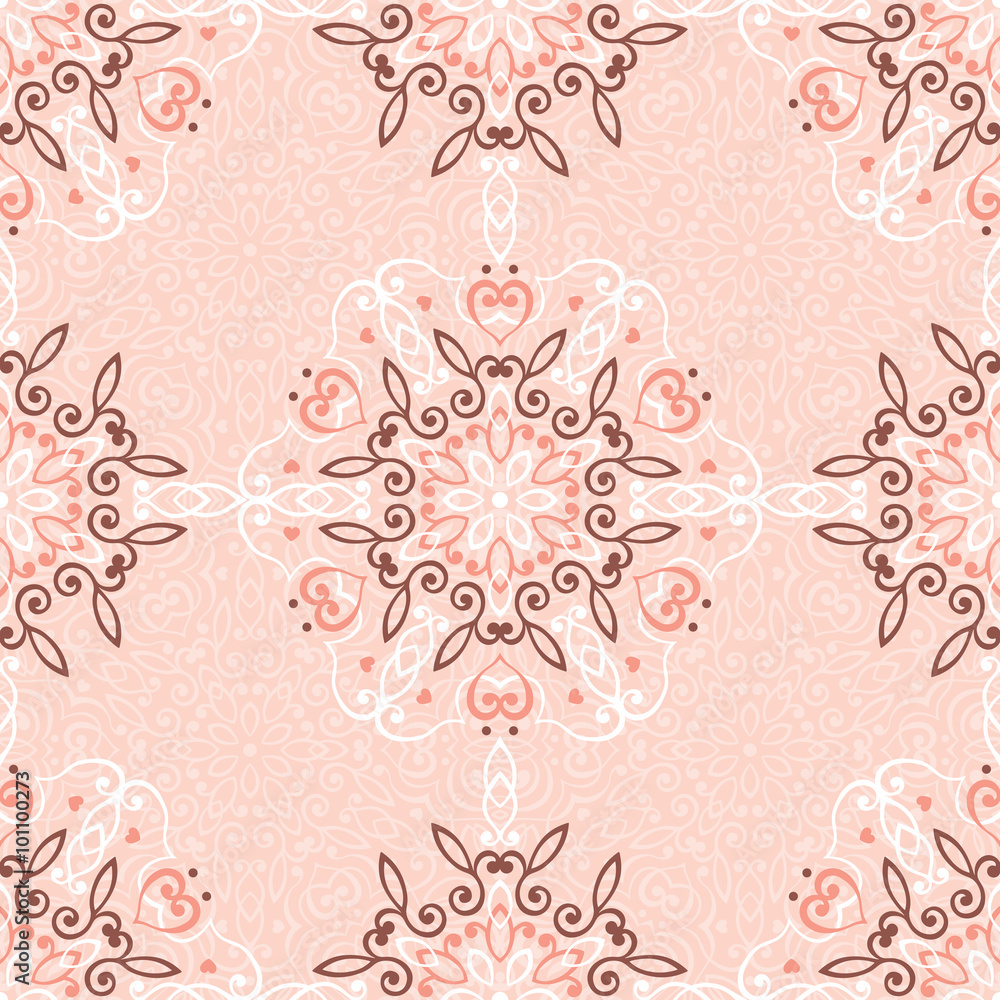 Poster seamless background with abstract ethnic pattern.