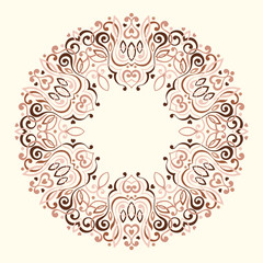 Abstract Ornate Mandala. Decorative frame for design.