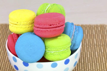 Tasty colorful macaroon