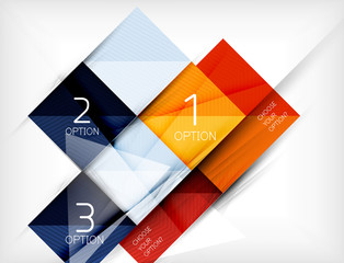 Paper square shapes banner