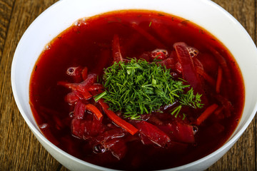 Russian traditional soup - borscht