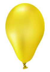 Roter Vektor Ballon - Luftballon freigestellt und isoliert. Yellow Vector Balloon - Isolated on White Background
