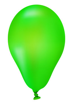 Roter Vektor Ballon - Luftballon freigestellt und isoliert. Green Vector Balloon - Isolated on White Background