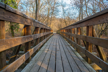 Wood bridge near Parco del Ticino