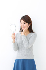 スキンケア・若い女性