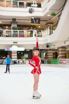 little girl skates figure skating victory sports suit