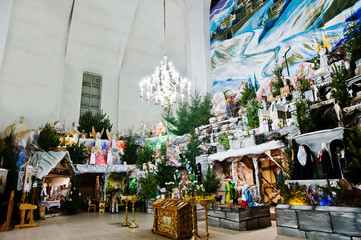 Very large christmas nativity crib