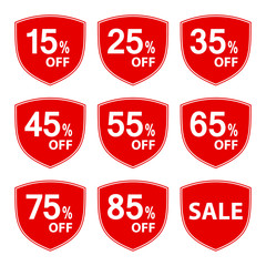 15 to 85% off labels set