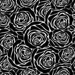 white roses on a black background