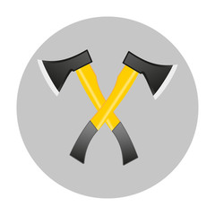 two axes in the circle logo