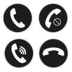 Handset in the circle, logo, icon