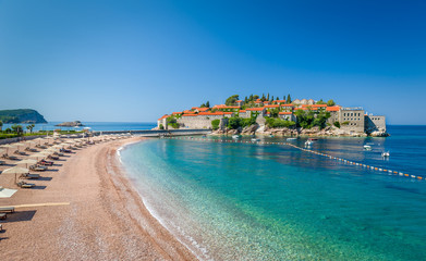 Sveti Stefan luxury touristic resort landscape