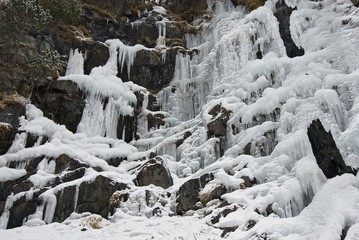 Fototapeta na wymiar Andorra cascada helada