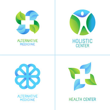 Vector set of abstract logos and emblems