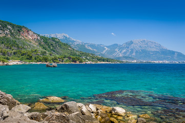 Montenegro coast seascape.