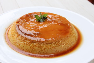 Delicious creme caramel dessert