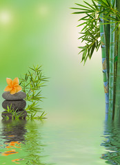 Panele Szklane  kompozycja wodna masaż relaksacyjny zen