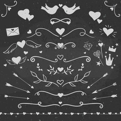 Obraz premium decorative elements for Valentine Day