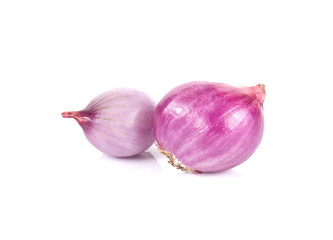 Fototapeta premium Shallots on white background.