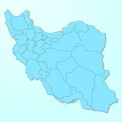 Obraz na płótnie Canvas Iran map on blue degraded background vector