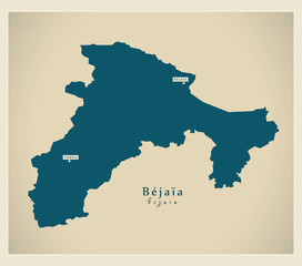 Modern Map - Bejaia DZ